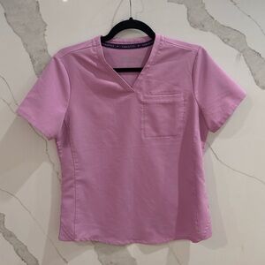 Fabletics Women's Vital 1-Pocket Scrub Top XS in Lilac